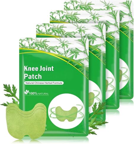 رقع ركبة رايني، رقعة ركبة طبيعية، رقعة للركبة، ملصق من خشب الشيح (4 أكياس/48 قطعة) in Kuwait