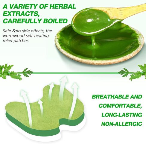 رقع ركبة رايني، رقعة ركبة طبيعية، رقعة للركبة، ملصق من خشب الشيح (4 أكياس/48 قطعة) in Kuwait