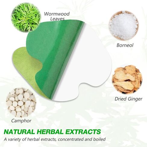 رقع ركبة رايني، رقعة ركبة طبيعية، رقعة للركبة، ملصق من خشب الشيح (4 أكياس/48 قطعة) in Kuwait