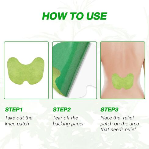 رقع ركبة رايني، رقعة ركبة طبيعية، رقعة للركبة، ملصق من خشب الشيح (4 أكياس/48 قطعة) in Kuwait