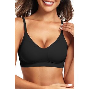 Vertvie Womens Seamless Jelly Bras No Underwire Comfort Push Up Bras Buttery Soft Wireless Bralette Full Coverage Sports Bra in Kuwait