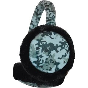 Camo Fluffy Ear Muffs for Men and Women, Fuzzy Adult Earmuffs, Adjustable Winter Ear Warmer Headband