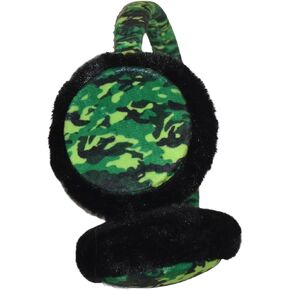 Camo Fluffy Ear Muffs for Men and Women, Fuzzy Adult Earmuffs, Adjustable Winter Ear Warmer Headband
