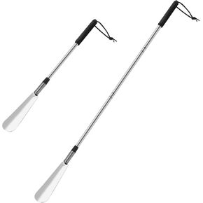 Nobityop Shoe Horn Adjustable Length, Sturdy Stainless Steel, Comfortable Grip, Ideal for Those Who Can't Bend Long Handle Shoe Horn in Saudi Arabia