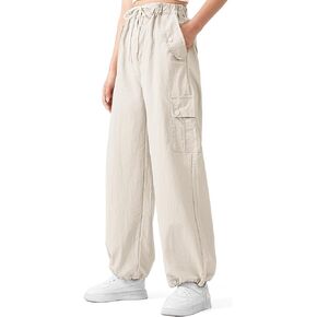 سراويل كارجو من BOOPH للفتيات ذات أرجل واسعة وبنطلونات باراشوت خفيفة الوزن للأطفال in Kuwait