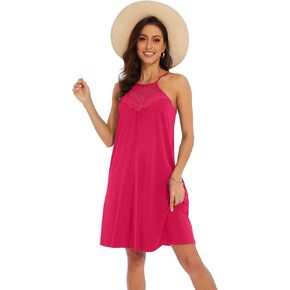 TAIPOVE حمالة صدر للسيدات فستان دانتيل مُزين بنقشة الزهور عصري برقبة رسن قطن مثير ملابس داخلية كامي ملابس نوم متدفقة صيفية in Kuwait