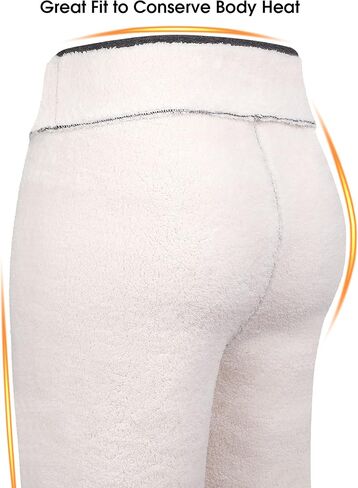 URATOT 2 حزمة المرأة سميكة الحرارية شيربا الجوارب مع 550 جرام الصوف عالية الخصر الصوف اصطف الدافئة يغطي الرجل بنطال ملاصق للجسم لفصل الشتاء in Kuwait