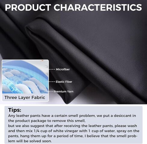 Buauty Women's Faux Leather Leggings Tummy Control, High Waist Pants Leggings Depot, PU Stretchy Pleather Pants Yoga Tights in Kuwait