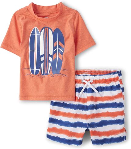 The Children's Place Baby-Boys and Toddler Short Sleeve Rashguard and Bottoms in Saudi Arabia