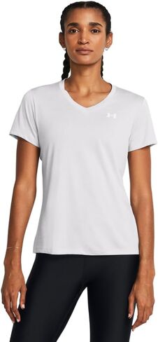 تي شيرت نسائي من Under Armour بأكمام قصيرة ورقبة على شكل حرف V in Kuwait