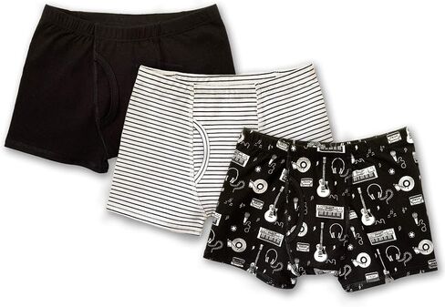 سراويل الملاكم Mightly Boys | طقم ملابس داخلية ناعمة من القطن العضوي للأطفال الصغار والصغار، سراويل داخلية مريحة، عبوات متعددة، 3 عبوات in Kuwait