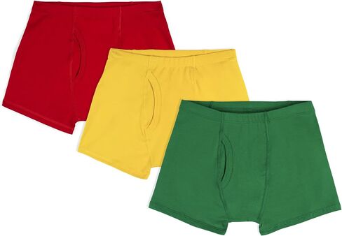 سراويل الملاكم Mightly Boys | طقم ملابس داخلية ناعمة من القطن العضوي للأطفال الصغار والصغار، سراويل داخلية مريحة، عبوات متعددة، 3 عبوات in Kuwait