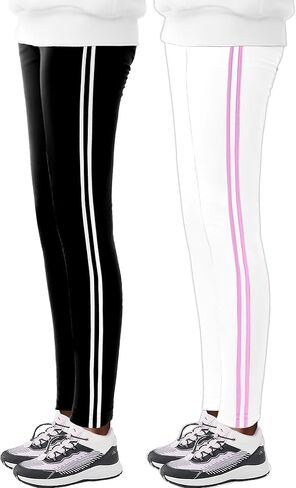 KSK KAISHEK عبوة من قطعتين من السراويل ذات الخطوط الجانبية الكلاسيكية القابلة للتمدد للفتيات من عمر 4 إلى 13 عامًا in Kuwait