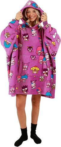 Adult Hello Kitty & Friends Oversized Hoodie Blanket Wearable Blanket-OSFA Purple in Saudi Arabia