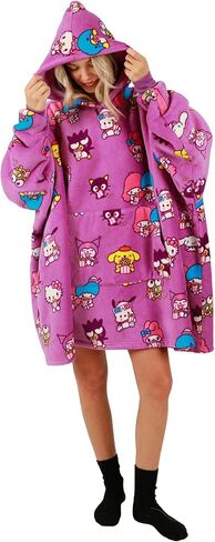 Adult Hello Kitty & Friends Oversized Hoodie Blanket Wearable Blanket-OSFA Purple in Saudi Arabia