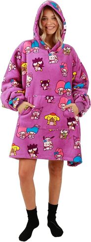 Adult Hello Kitty & Friends Oversized Hoodie Blanket Wearable Blanket-OSFA Purple in Saudi Arabia