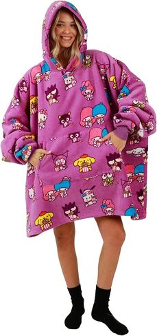 Adult Hello Kitty & Friends Oversized Hoodie Blanket Wearable Blanket-OSFA Purple in Saudi Arabia