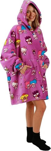Adult Hello Kitty & Friends Oversized Hoodie Blanket Wearable Blanket-OSFA Purple in Saudi Arabia