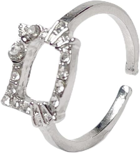 Cute Cat-head Platinum Rings for Ladies Novelty Holiday Gift for Women Ladies in Saudi Arabia