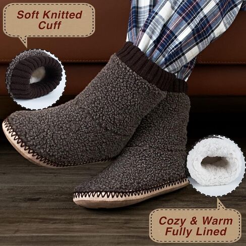 cosyone1997 شباشب مريحة للرجال في الأماكن المغلقة، أحذية منزلية غامضة مع نعال مانعة للانزلاق، جوارب موكاسين دافئة ناعمة، هدايا شتوية لعيد الميلاد الفريد in Kuwait