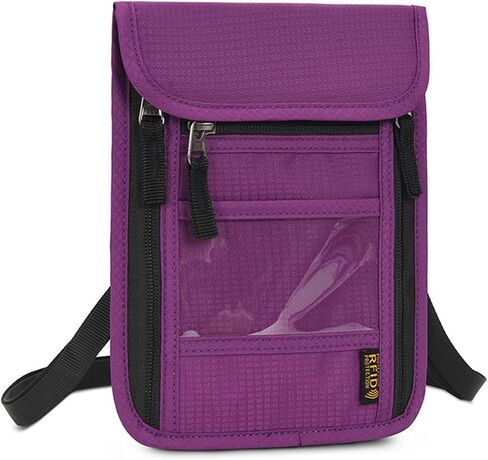 CLAPE Ripstop Nylon Neck Passport Pouch with Detachable Strap RFID Blocking Travel Bag Unisex Multifunction Document Organizer Cell Phone Bag in Saudi Arabia