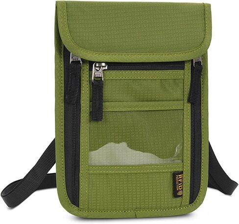 CLAPE Ripstop Nylon Neck Passport Pouch with Detachable Strap RFID Blocking Travel Bag Unisex Multifunction Document Organizer Cell Phone Bag in Saudi Arabia