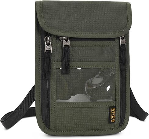 CLAPE Ripstop Nylon Neck Passport Pouch with Detachable Strap RFID Blocking Travel Bag Unisex Multifunction Document Organizer Cell Phone Bag in Saudi Arabia