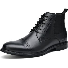 ArcBrothers Men's Chelsea Boots, Relaxed Fit Roomy Toe Box Design, Premium Leather Slip-on Ankle Boots, All-Day Comfort in Kuwait