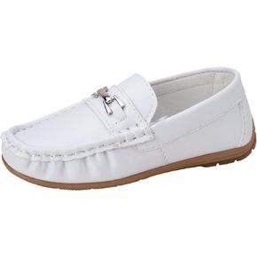Josmo Boys’ Shoes – Casual Leatherette Moccasin Driving Loafers (Size: 5T-5 Big Kid)