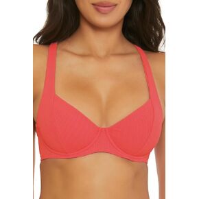 BECCA womens Modern Edge Underwire Bikini Top, Adjustable, Tie Back, Swimwear Separates for Women Bikini Top (pack of 1)