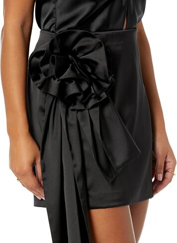 The Drop Women's Black Corsage Waist Mini Skirt by @Itsjuliettefoxx in Saudi Arabia