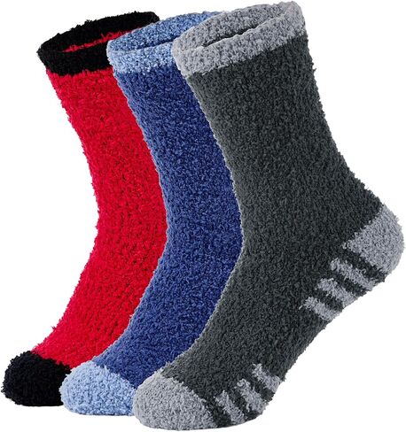 Century Star Fuzzy Socks Cozy Fluffy Warm Socks for Men Super Soft Winter Indoors Home Sleeping Christmas Socks in Saudi Arabia