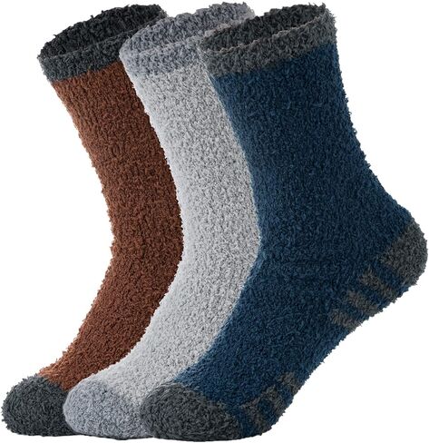 Century Star Fuzzy Socks Cozy Fluffy Warm Socks for Men Super Soft Winter Indoors Home Sleeping Christmas Socks in Saudi Arabia