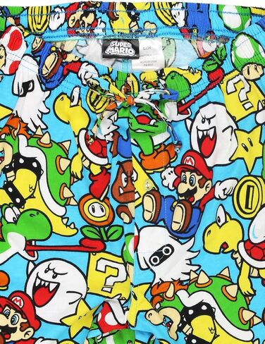 Super Mario Brothers Luigi Bowser Mens Button Fly Cotton Pajama Sleep Pants in Saudi Arabia