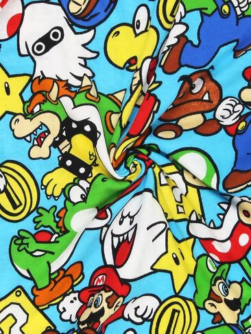 Super Mario Brothers Luigi Bowser Mens Button Fly Cotton Pajama Sleep Pants in Saudi Arabia