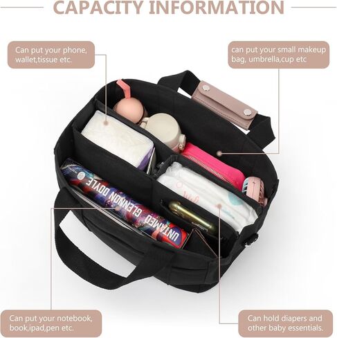 حقيبة حمل من القماش من سيتور، حقيبة هوبو متعددة الجيوب للنساء، حقيبة كتف من القماش ذات سعة كبيرة in Kuwait