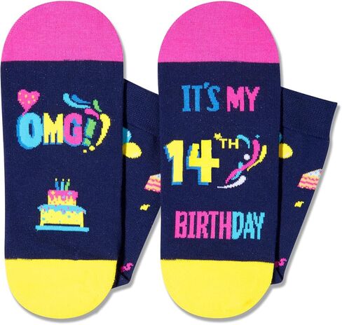 HAPPYPOP Gifts for Teenage Boys Girls Funny Gifts for Teens, 14th Birthday Gifts for 14 Year Old Girls Boys, Funny Crazy Socks for Teens in Kuwait
