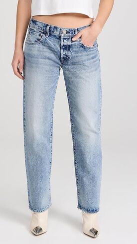 بنطال الجينز النسائي MV Joelton من MOUSSY VINTAGE ذو قصة مستقيمة ومنخفضة in Kuwait