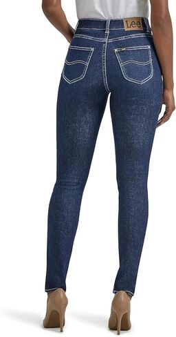 لي/ مارك بنطلون جينز ضيق بخصر مرتفع مريح للغاية مع حركة مرنة للنساء in Kuwait