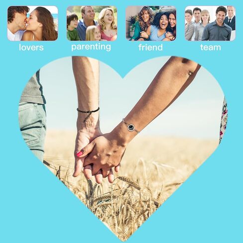 INOWL Long Distance Touch Bracelets, Couple Bracelets, Remote Intelligent Matching Couple Bracelets, Suitable for Long Distance Love Girlfriend Boyfriend to Convey Love and Thoughts of the Jewelry in Kuwait