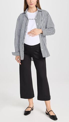 Ingrid & Isabel Women's Angle Length Wide Leg Ponte Pants in Kuwait