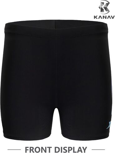 KANAV 3 Pack Men's Athletic Square Leg Swimsuit Jammers Durable Compression Swim Briefs Training Bathing Swimming Shorts in Saudi Arabia