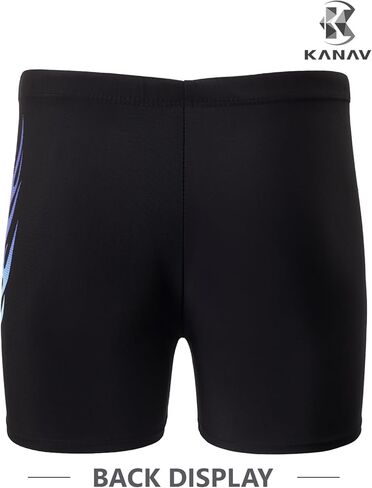 KANAV 3 Pack Men's Athletic Square Leg Swimsuit Jammers Durable Compression Swim Briefs Training Bathing Swimming Shorts in Saudi Arabia