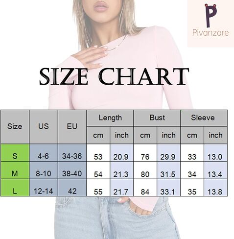 Pivanzore Women's Going Out Crop Tops Slim Fit Long Sleeve Crew Neck 2023 Casual Fall Tight Tee Shirt Basic Top Streetwear in Saudi Arabia