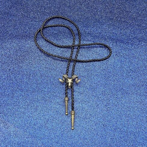 JPJZY BRBAM Western Cowboy Skull Bolo Tie Characteristic Skeleton Pendant Bolo Tie Necktie for Men's Jewelry Collection in Saudi Arabia