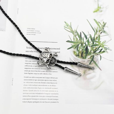 JPJZY BRBAM Western Cowboy Skull Bolo Tie Characteristic Skeleton Pendant Bolo Tie Necktie for Men's Jewelry Collection in Saudi Arabia