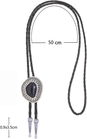 Doitby Turquoise Bolo Tie for Men, Leather Braided Necktie Western Cowboy Bola Tie Costume Accessories for Men Women in Kuwait