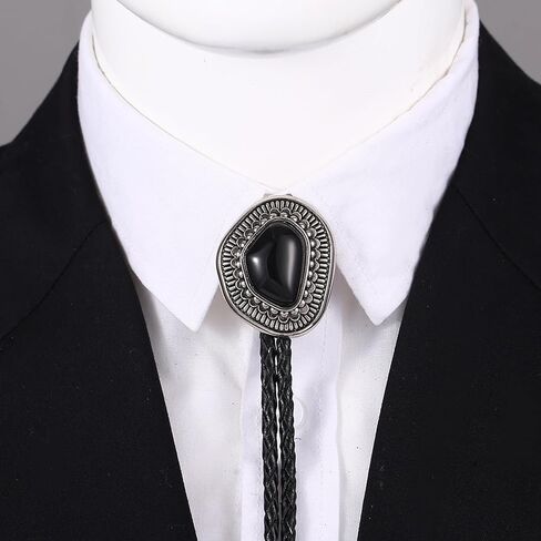 Doitby Turquoise Bolo Tie for Men, Leather Braided Necktie Western Cowboy Bola Tie Costume Accessories for Men Women in Kuwait