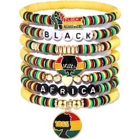 ARATLENCH Beach Bracelet Set for Women - Stack Rainbow Friendship Bracelets Clay Heishi Beads Surfer Bracelets Stretch Handmade Elastic Srting Bracelets Bulk Boho Summer Jewelry for Men Girls