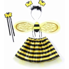 Seawhisper Princess Girls Dress Up Trunk Clothes for Kids Toddler Pretend Play Ladybug Bee Butterfly Costume Accessories in Saudi Arabia